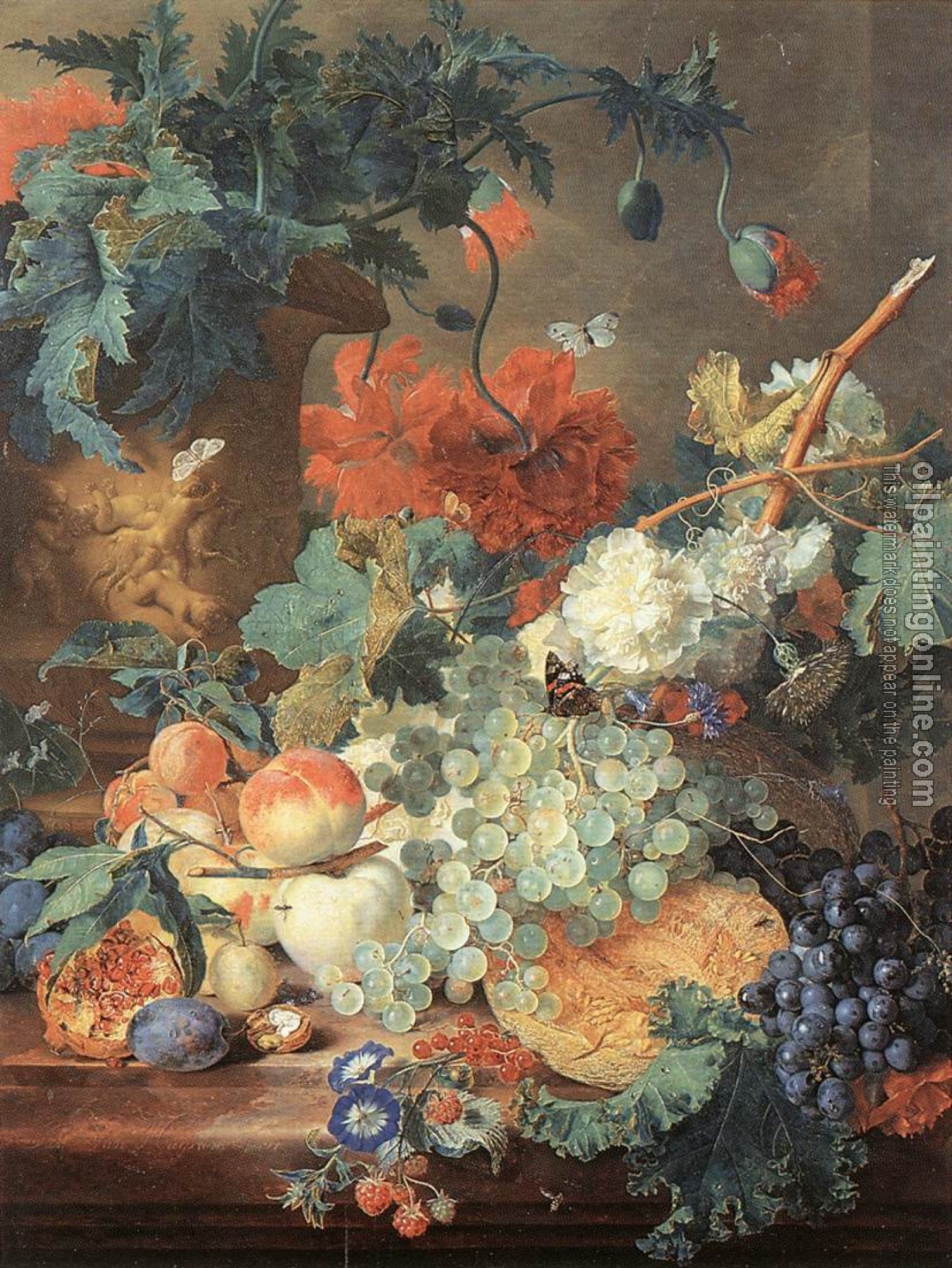 Huysum, Jan van - Fruit and Flowers